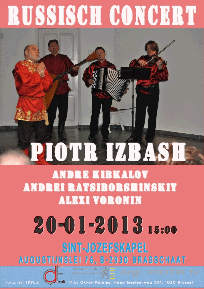 Affiche. Braschaat. Russisch concert Piotr Izbash. 2013-01-20